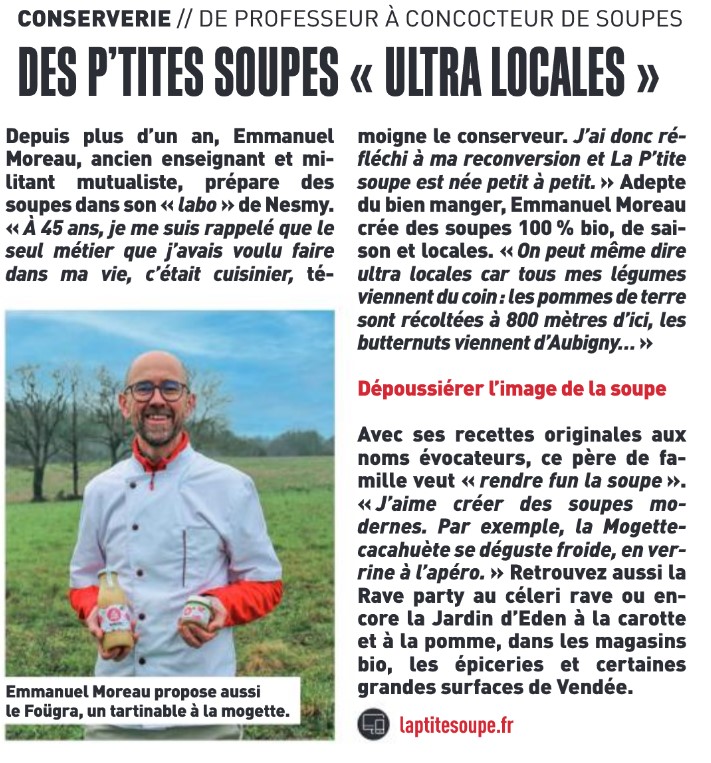 La P’tite Soupe dans le Journal de la Vendée